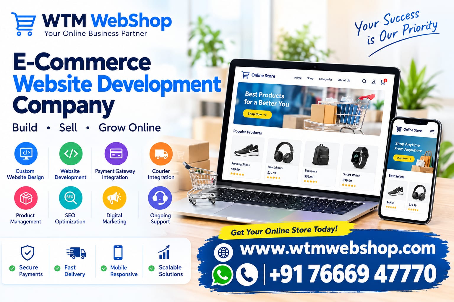 Can I Manage Products and Orders Through My E-commerce Website With WTM WebShop