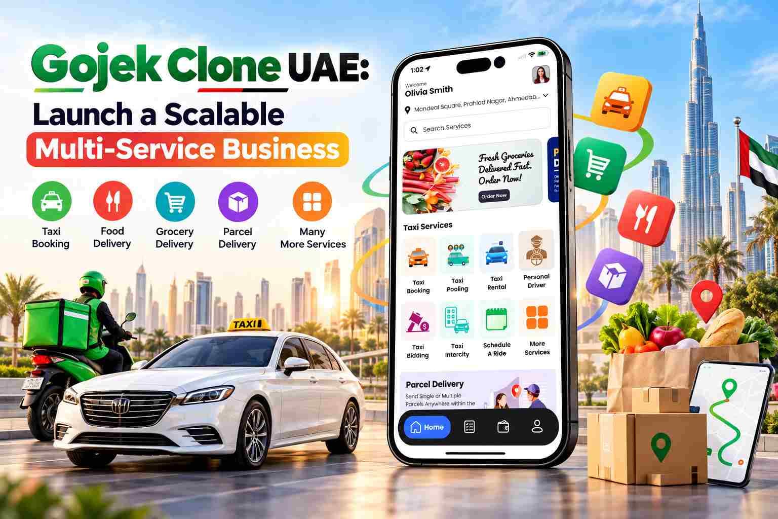 Gojek Clone UAE: Launch a Scalable Multi-Service Business