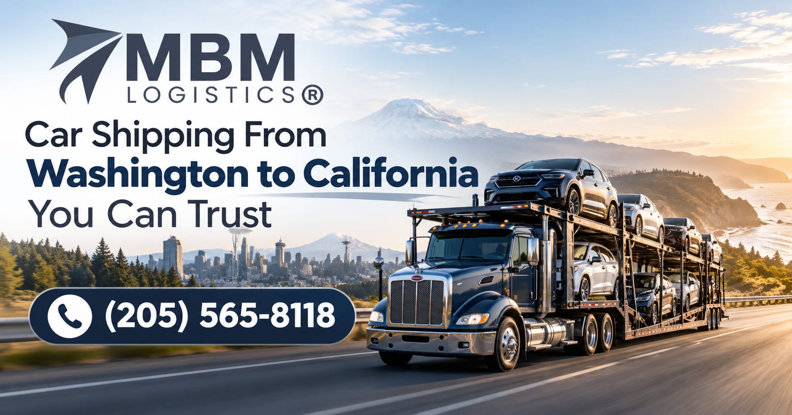 Car Shipping From Washington to California You Can Trust